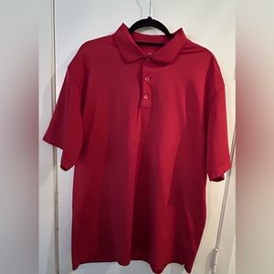 Nike, dry fit, men’s red polo golf shirt. Sz XL